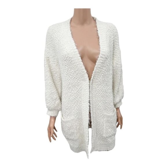 FRNCH Paris Sweaters - FRNCH Paris Popcorn Eyelash Soft Open Front Long Cardigan NWT